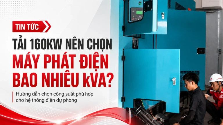 160kw nen chon cong suat may phat dien bao nhieu