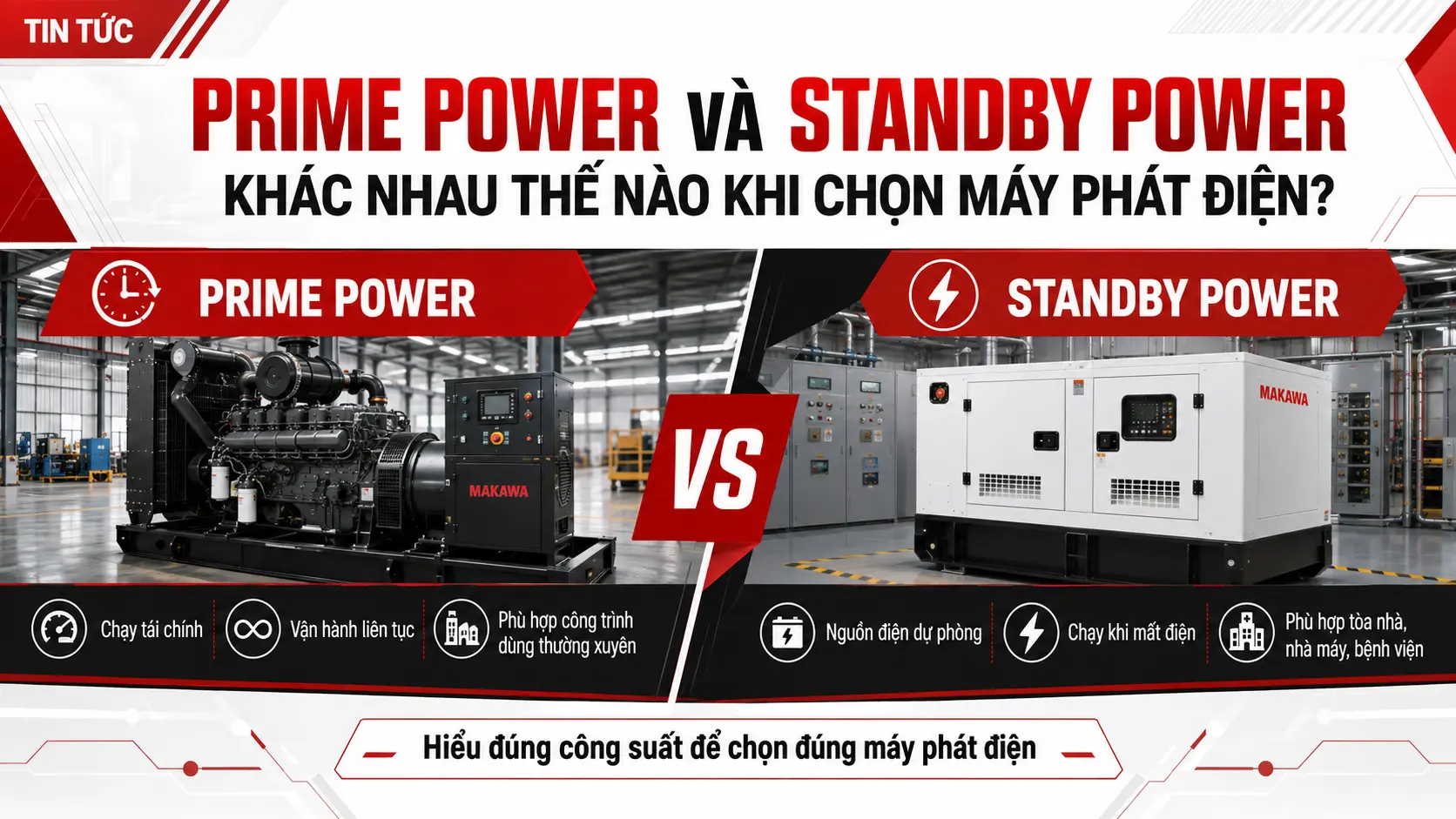 prime power va standby power khac nhau the nao