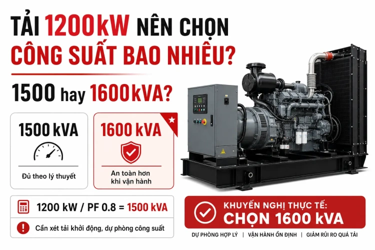 tai 1200kw nen chon cong suat bao nhieu