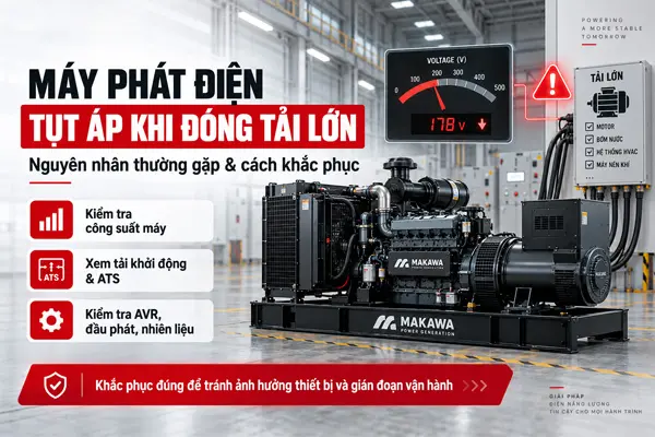 may phat dien tut ap khi dong tai lon