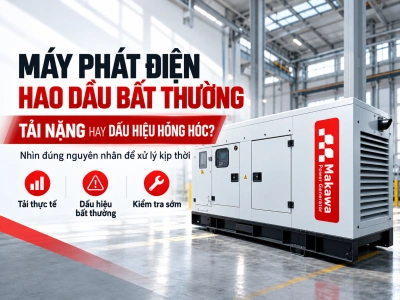 Máy phát điện hao dầu bất thường: cách phân biệt tải nặng với hỏng hóc