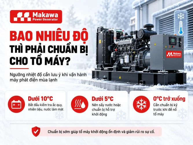 Bao nhiêu độ thì phải chuẩn bị cho tổ máy?