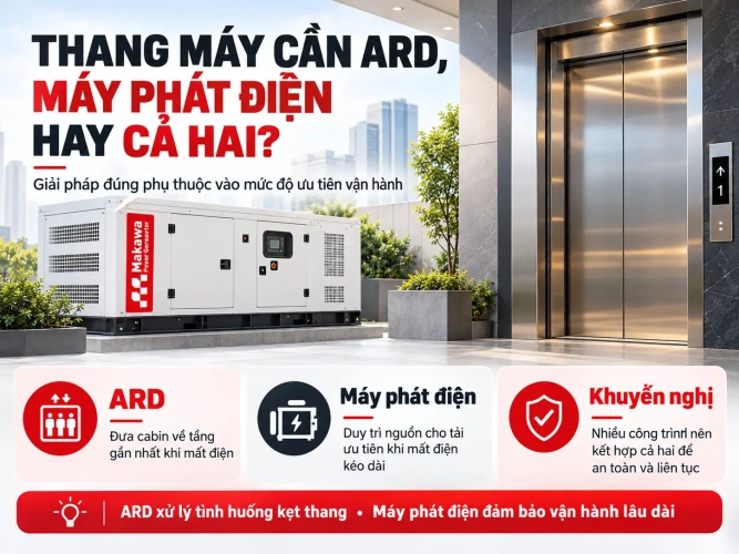 Thang máy cần ARD, máy phát điện hay cả hai?