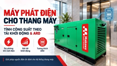 Máy phát điện cho thang máy: cách tính công suất theo tải khởi động và ARD