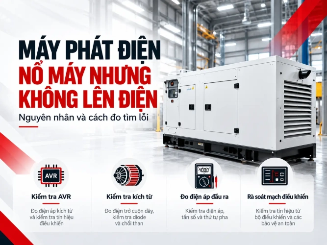 may phat dien no may nhung khong len dien