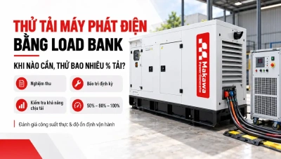 Thử tải máy phát điện bằng load bank: khi nào cần, thử ba o nhiêu % tải?