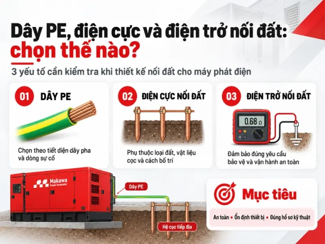 Dây PE, điện cực và điện trở nối đất: chọn thế nào?